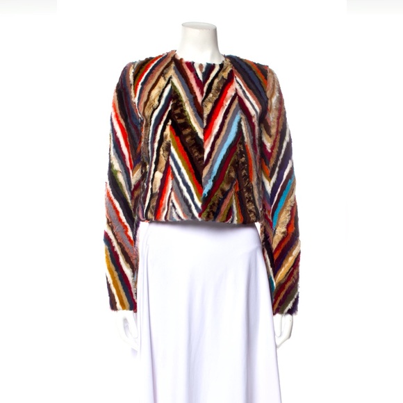 Alice AND OLIVIA FOX 🦊 MINK CHEVERON - Picture 3 of 11